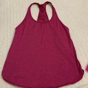 Lululemon Maroon/Silver Racerback Tank Top Size 4